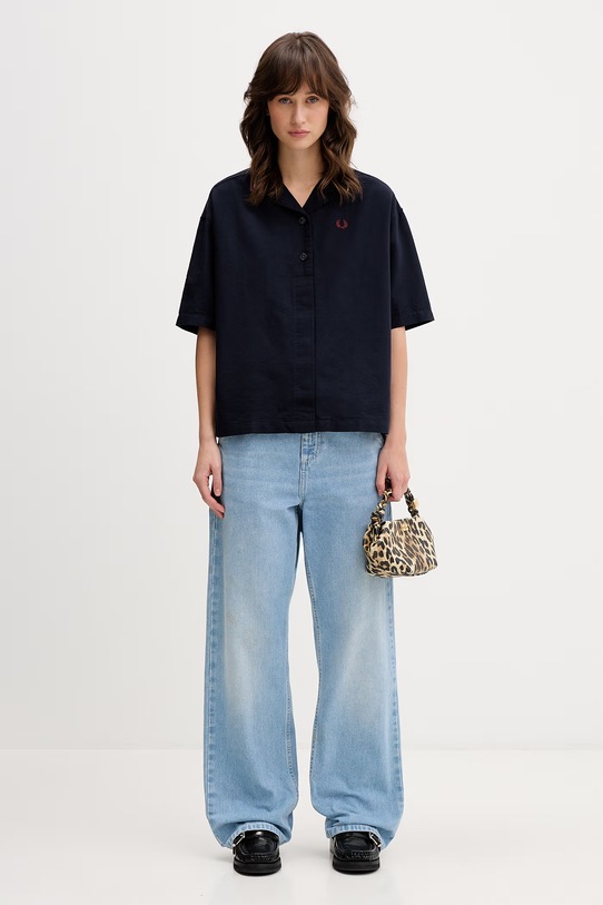 Fred Perry koszula bawełniana G2177 granatowy