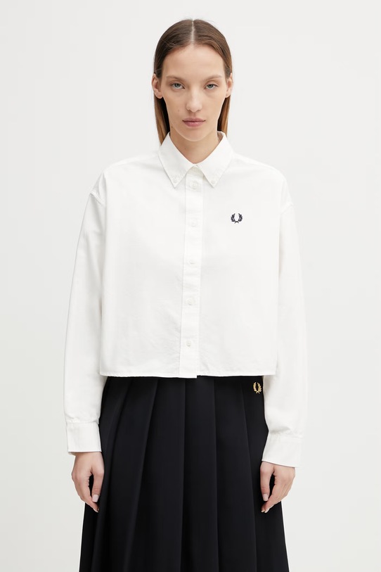 Fred Perry koszula damska bawełniana biały G2178