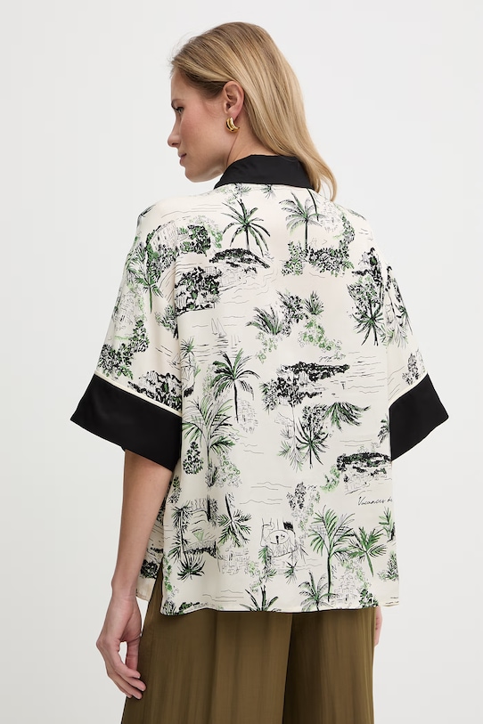 Oblečení Karl Lagerfeld košile dámská z viskózy B2W11016 béžová