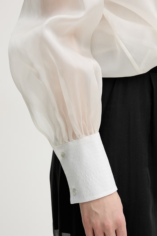 Karl Lagerfeld dámské košile s hedvábím B2W11038 bílá