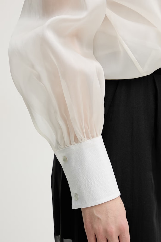 Karl Lagerfeld dámské košile s hedvábím B2W11038 bílá