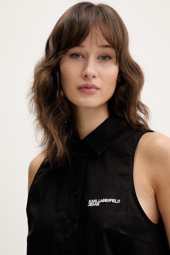 Košeľa Karl Lagerfeld Jeans čierna B2W11020