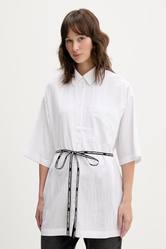 Košulja Karl Lagerfeld Jeans bez uzorka bijela B2W11022