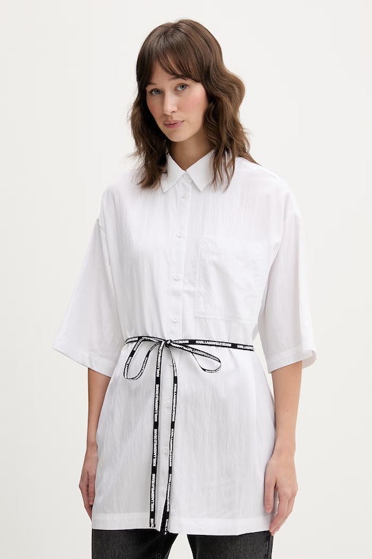 Košulja Karl Lagerfeld Jeans bez uzorka bijela B2W11022