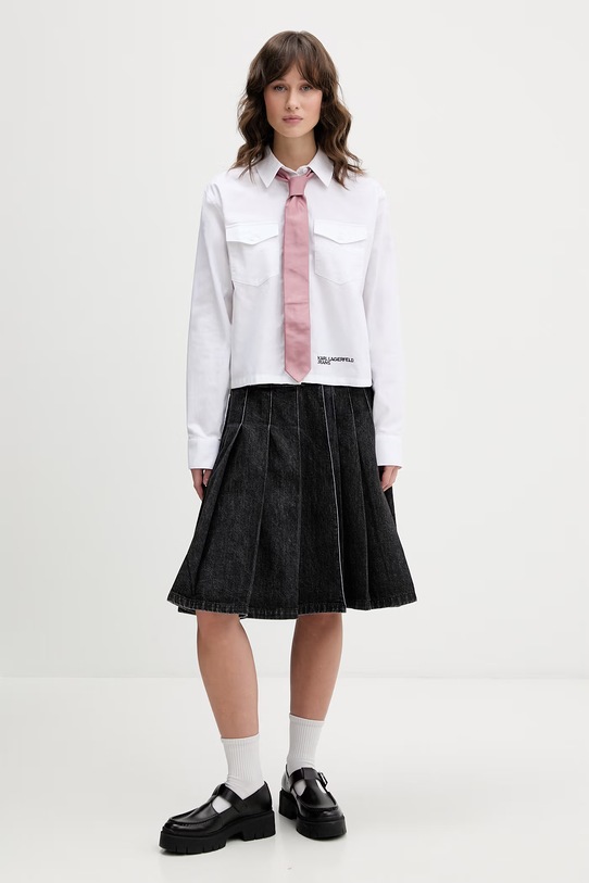 Karl Lagerfeld Jeans košeľa dámska bavlnená B2W11043 biela SS26