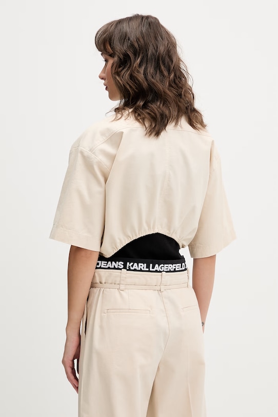 Ρούχα Karl Lagerfeld Jeans Μπλούζα πουκάμισο γυναικεία B2W11021 μπεζ