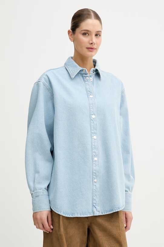 La Mania koszula damska bawełniana CASSIDY niebieski LM.CASSIDY