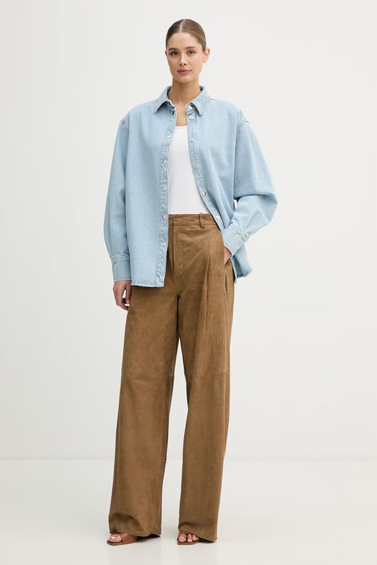 La Mania koszula damska bawełniana CASSIDY LM.CASSIDY niebieski SS26