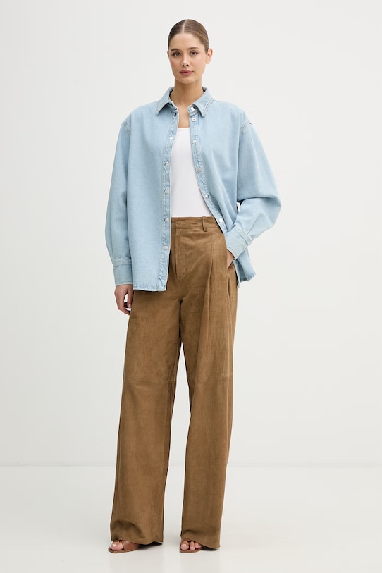 La Mania koszula damska bawełniana CASSIDY LM.CASSIDY niebieski SS26