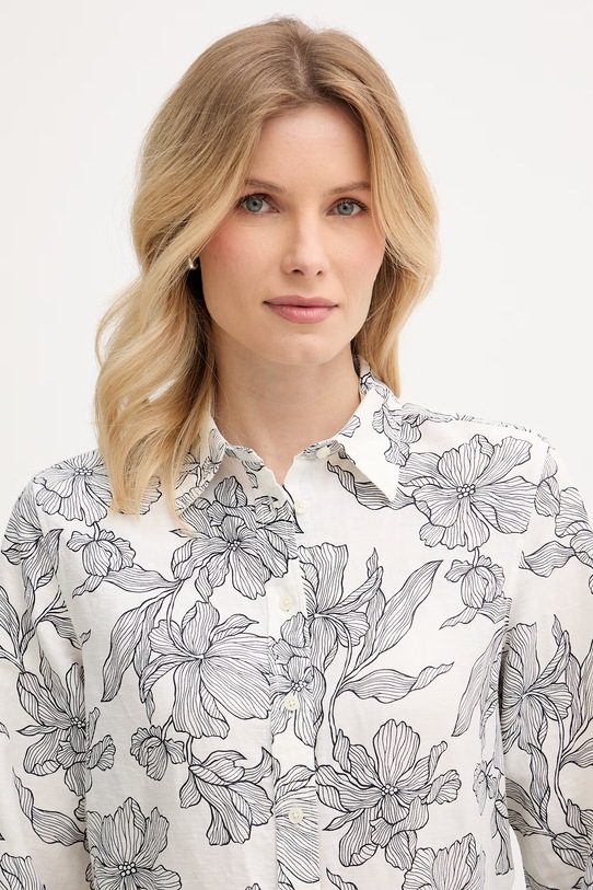 Gant koszula damska z lnem biały 4300637