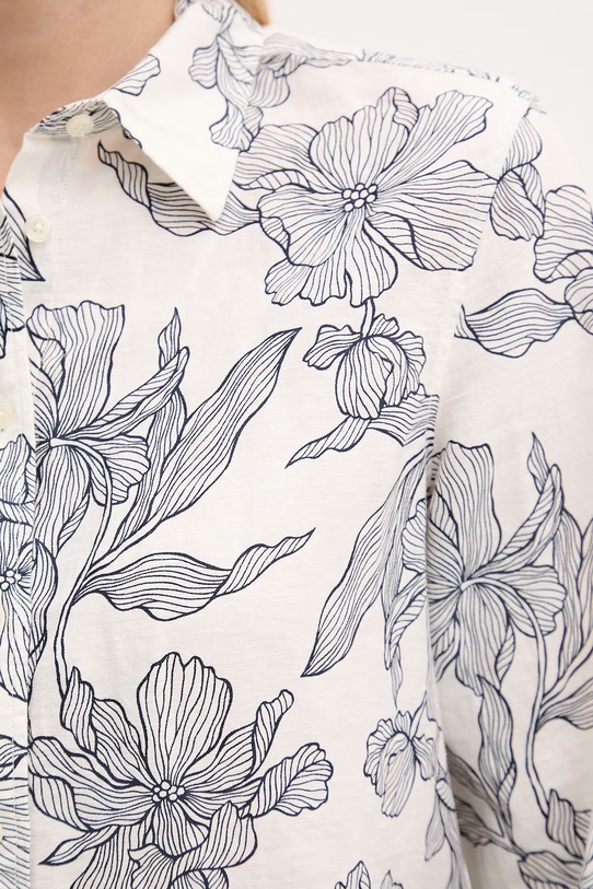 Gant koszula damska z lnem 4300637 biały