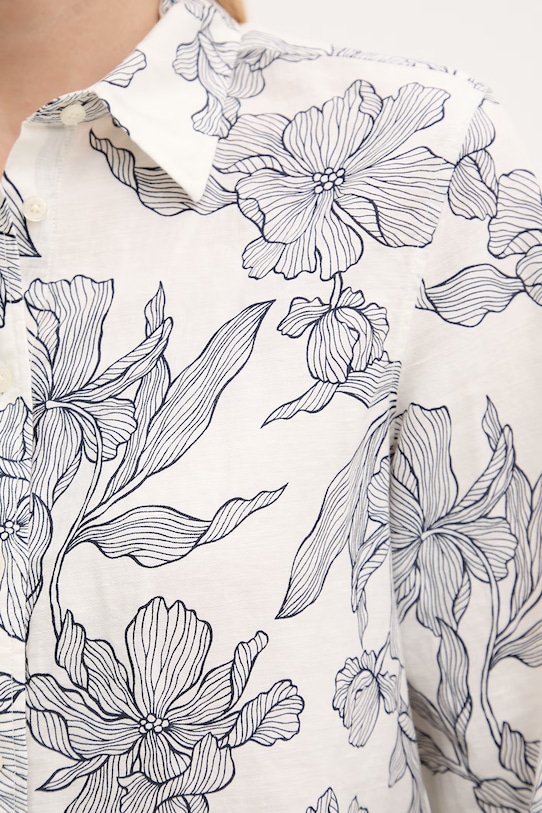 Gant koszula damska z lnem 4300637 biały