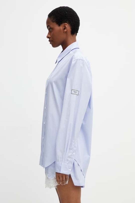 Martine Rose Classic koszula bawełniana damska 401WS36531 niebieski SS26