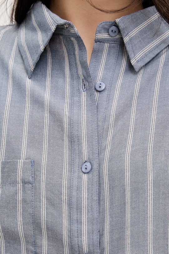 Rip Curl košeľa dámska z viskózy BEACH DAYS PINSTRIPE 072WSH modrá