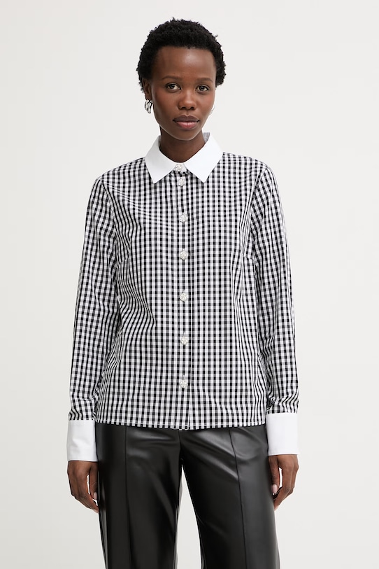 Morgan koszula damska bawełniana czarny CVICHY