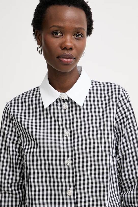 Morgan koszula damska bawełniana czarny CVICHY