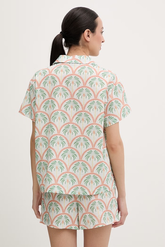 Odzież Hurley koszula damska bawełniana BEACH WVSEU00009 zielony