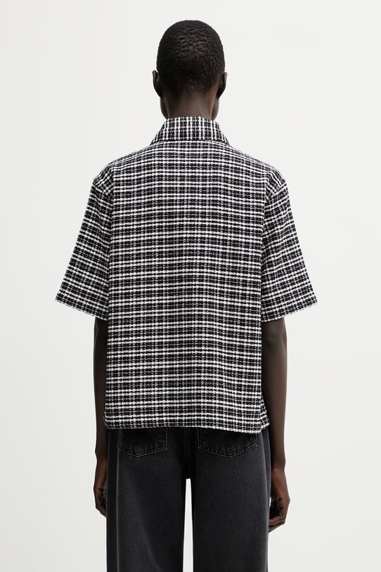 Odzież Carhartt WIP W' S/S Michigan Shirt koszula bawełniana damska I036261.3JOXX czarny