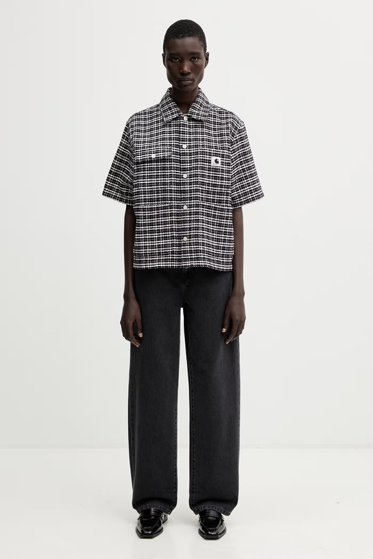 Carhartt WIP W' S/S Michigan Shirt koszula bawełniana damska I036261.3JOXX czarny