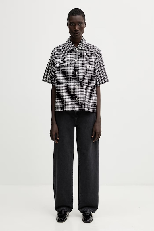 Carhartt WIP W' S/S Michigan Shirt koszula bawełniana damska I036261.3JOXX czarny