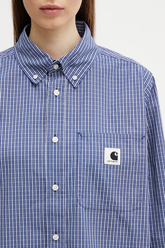 Carhartt WIP W' L/S Groff Shirt koszula bawełniana damska niebieski I036234.3JLXX