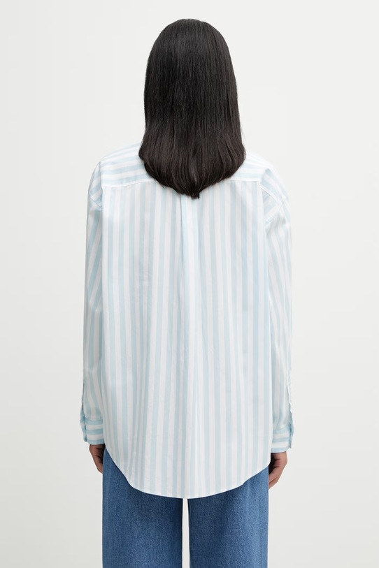 Odzież Carhartt WIP W' L/S Royce Shirt koszula bawełniana damska I036699.3JTXX niebieski