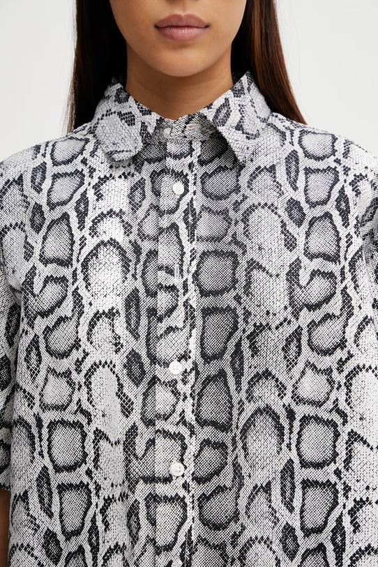 Carhartt WIP W' S/S Snake Camo Shirt koszula bawełniana damska czarny I036280.3Q2XX