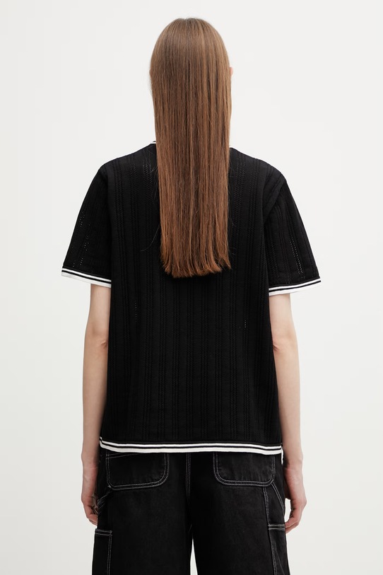 Odzież Carhartt WIP W’ S/S Ramsey Knit Shirt koszula bawełniana męska I036174.89XX czarny