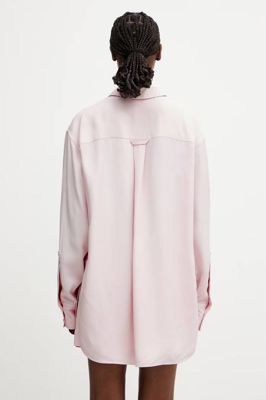 Oblečenie Sportmax Spxcocco košeľa z viskózy dámska 2612191022600 ružová