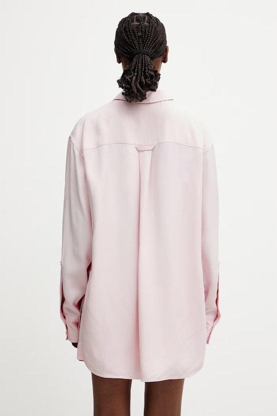 Oblečenie Sportmax Spxcocco košeľa z viskózy dámska 2612191022600 ružová