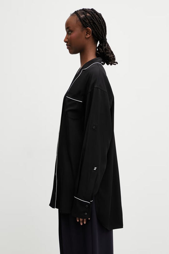 Sportmax Spxcocco košeľa dámska z viskózy 2612191022600 čierna SS26