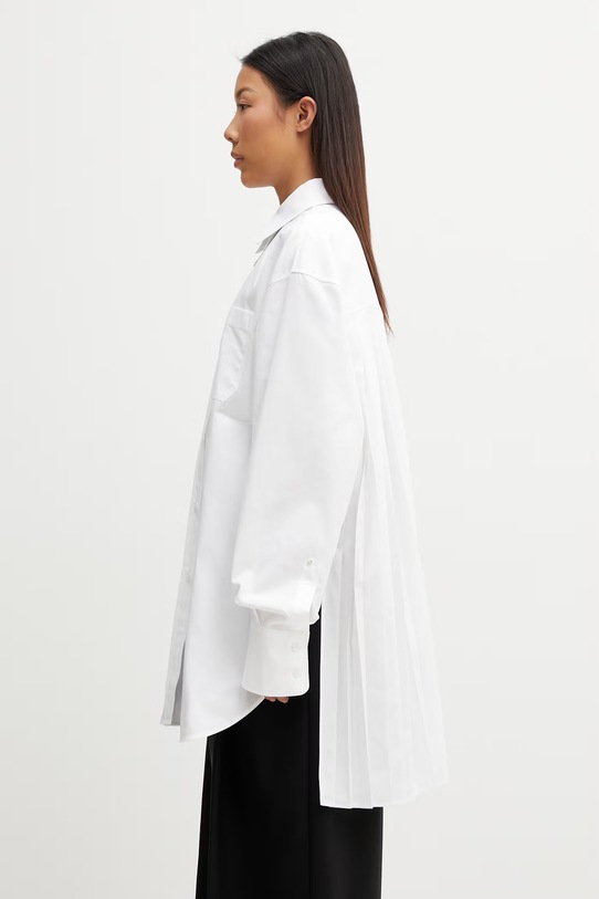 Sportmax Spxnespola koszula z bawełną damska 2612191031600 biały SS26
