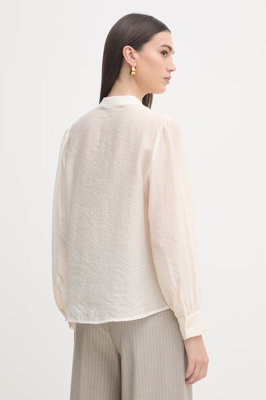Odzież Haveone bluzka z falbanką damska z lyocellem CVE.Q033 beżowy