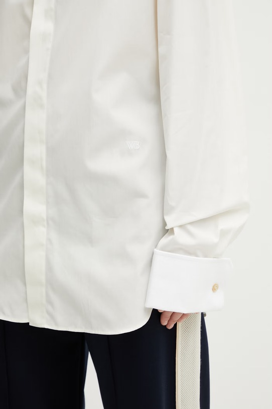 Wales Bonner Portrait koszula bawełniana damska beżowy US26SH07.CO04.110