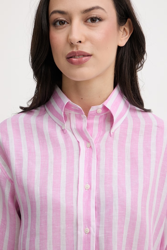 Paramidonna сорочка жіноча лляна Ida рожевий SS26ISPW.1