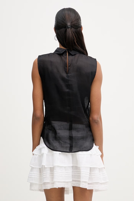 Odzież Isabelle Blanche top damski lniany IS26SS.C046.T017 czarny