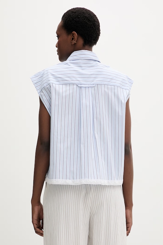 Odzież Isabelle Blanche koszula damska z bawełny IS26SS.C092.T021 niebieski