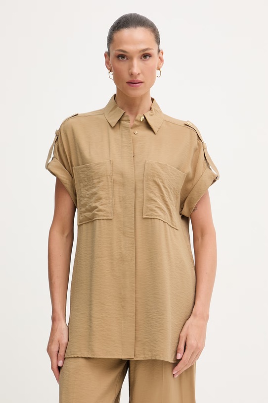 Lola Casademunt bluzka damska z wiskozą beżowy MS2615036