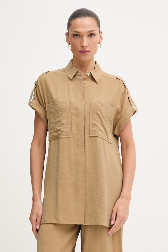 Lola Casademunt bluzka damska z wiskozą beżowy MS2615036