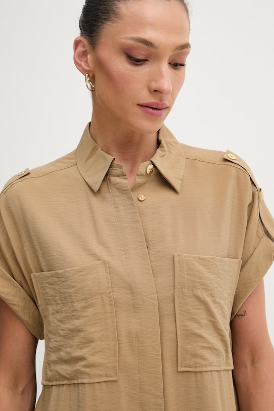 Lola Casademunt bluzka damska z wiskozą beżowy MS2615036