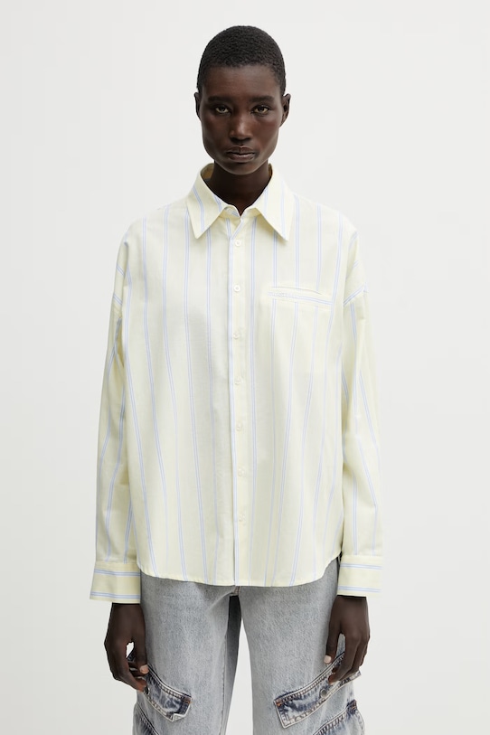 WRSTBHVR Tavi cămașă din bumbac pentru femei galben U4026SB.3324