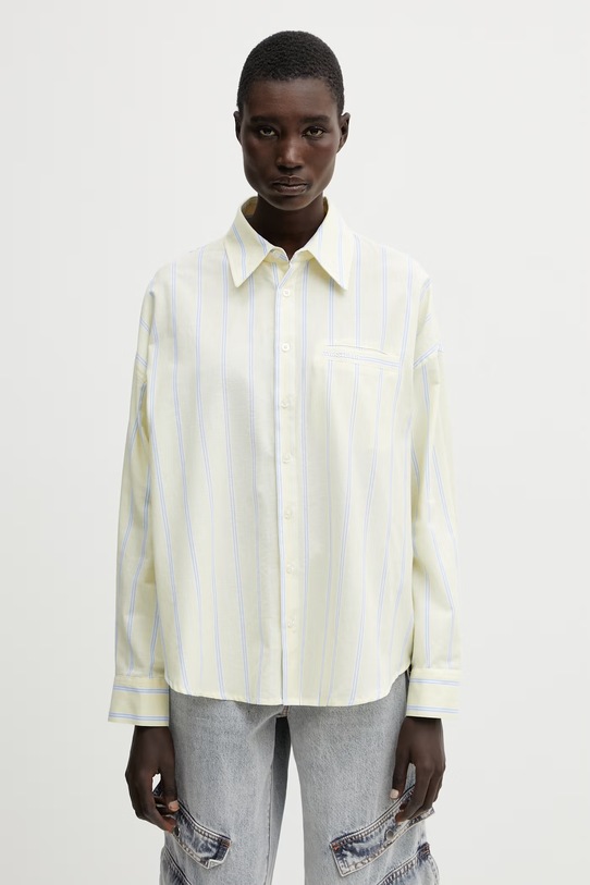 WRSTBHVR Tavi cămașă din bumbac pentru femei galben U4026SB.3324