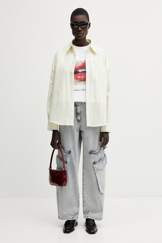 WRSTBHVR Tavi cămașă din bumbac pentru femei U4026SB.3324 galben