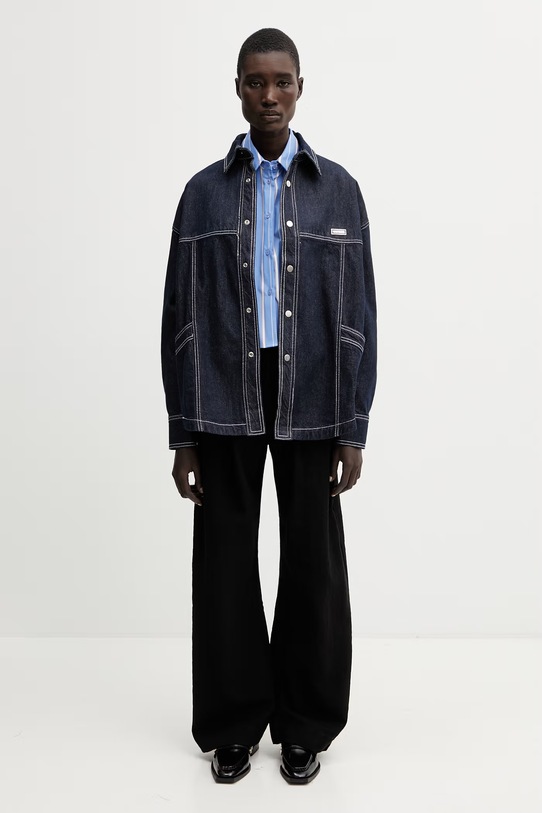 WRSTBHVR Leandra camicia in jeans da donna U4026SB.3330 blu navy