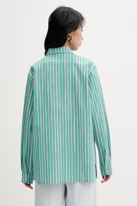 Odzież Marimekko koszula damska bawełniana 095436 zielony