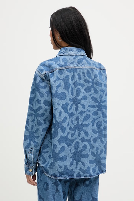 Îmbrăcăminte Marimekko cămașă pentru femei, din bumbac 095695 albastru