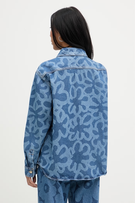 Îmbrăcăminte Marimekko cămașă pentru femei, din bumbac 095695 albastru