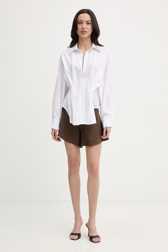 Haveone bluzka gorsetowa damska bawełniana CVS.Q037 biały SS26