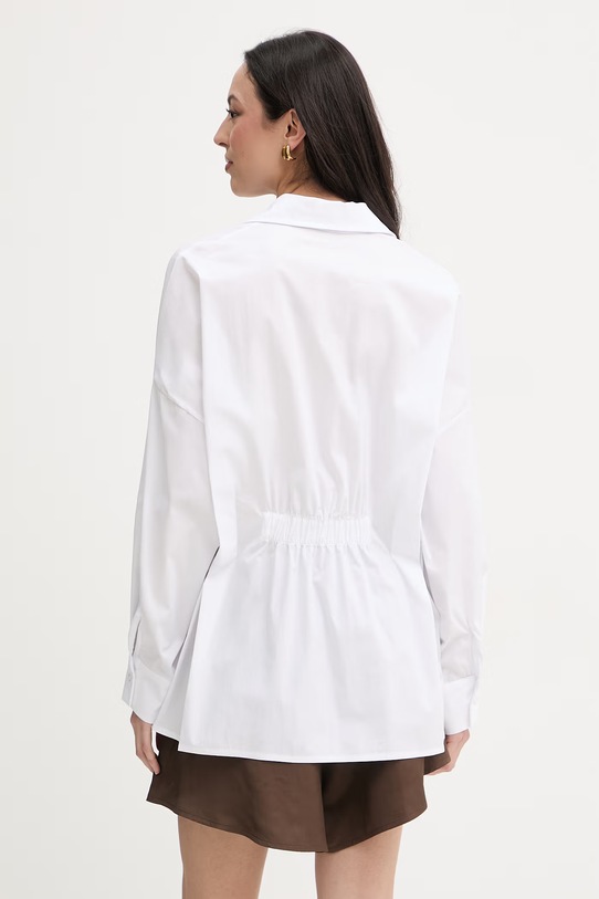 Îmbrăcăminte Haveone bluză cu corset pentru femei, din bumbac CVS.Q037 alb