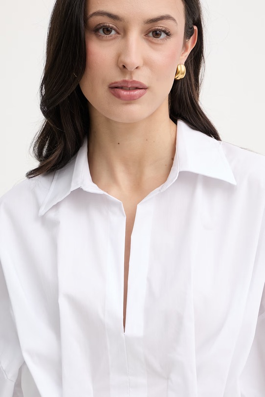 Haveone bluzka gorsetowa damska bawełniana biały CVS.Q037